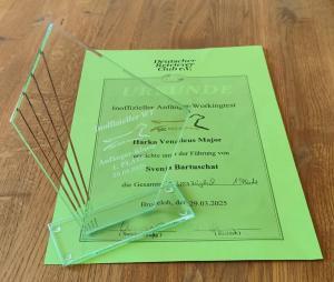 Inoffizieller Workingtest erster Platz, vorzüglich